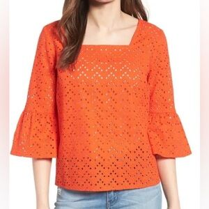 Halogen eyelet blouse
